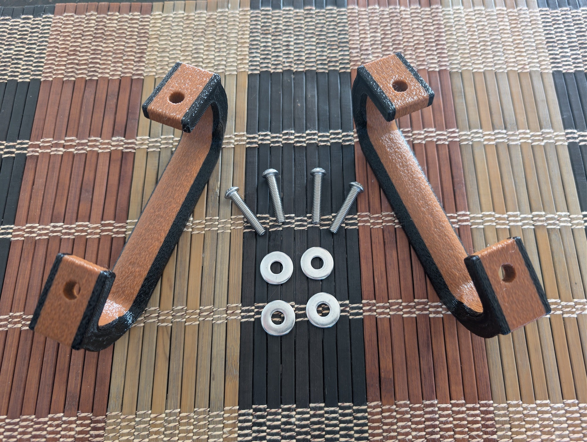 Premium Pair Handle Kit — Black/Brown-Center
