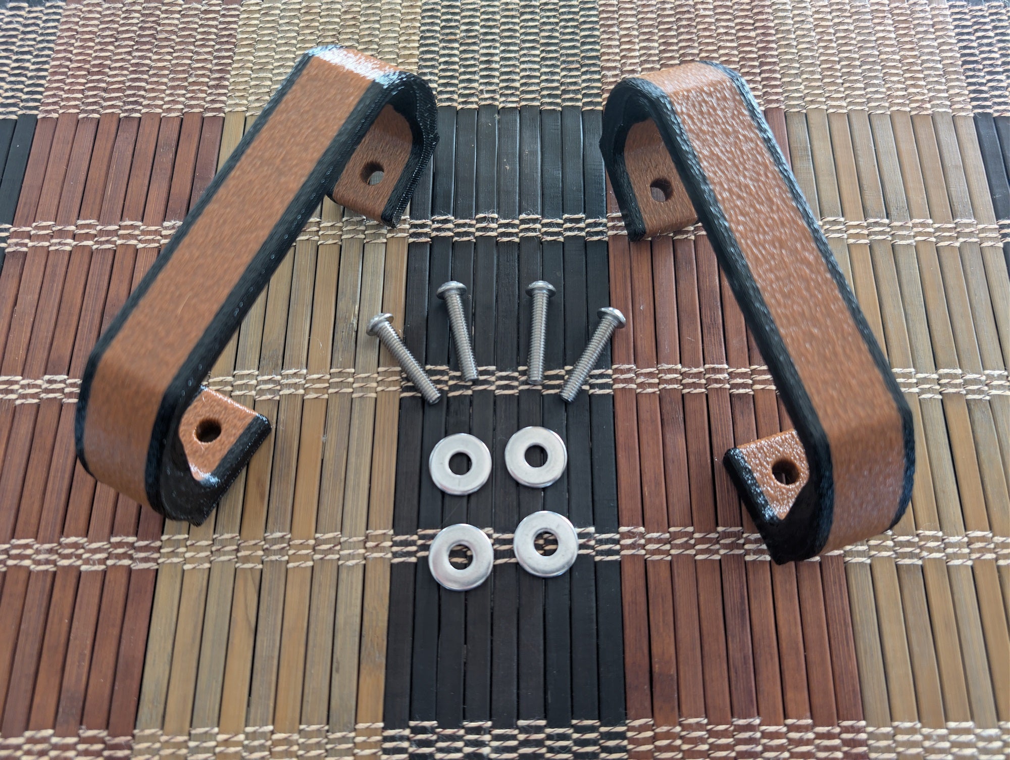 Premium Pair Handle Kit — Black/Brown-Center