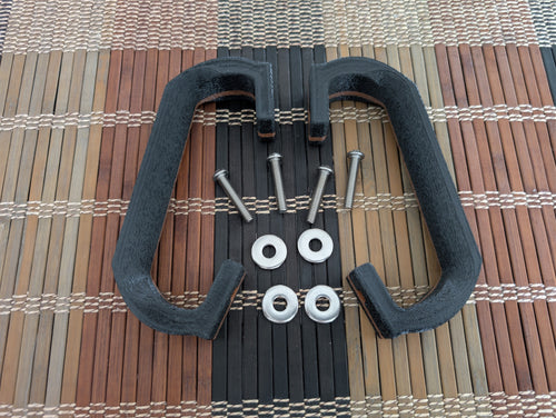 Premium Pair Handle Kit — Black/Brown Stripe