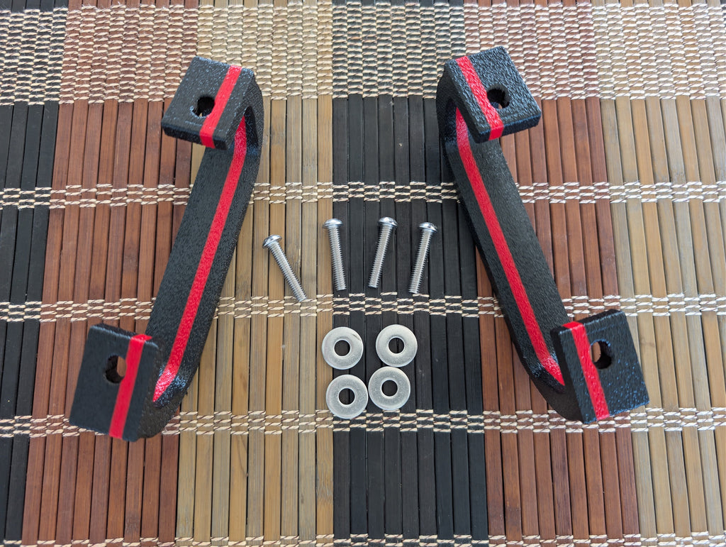 Premium Pair Handle Kit — Black/Red Stripe