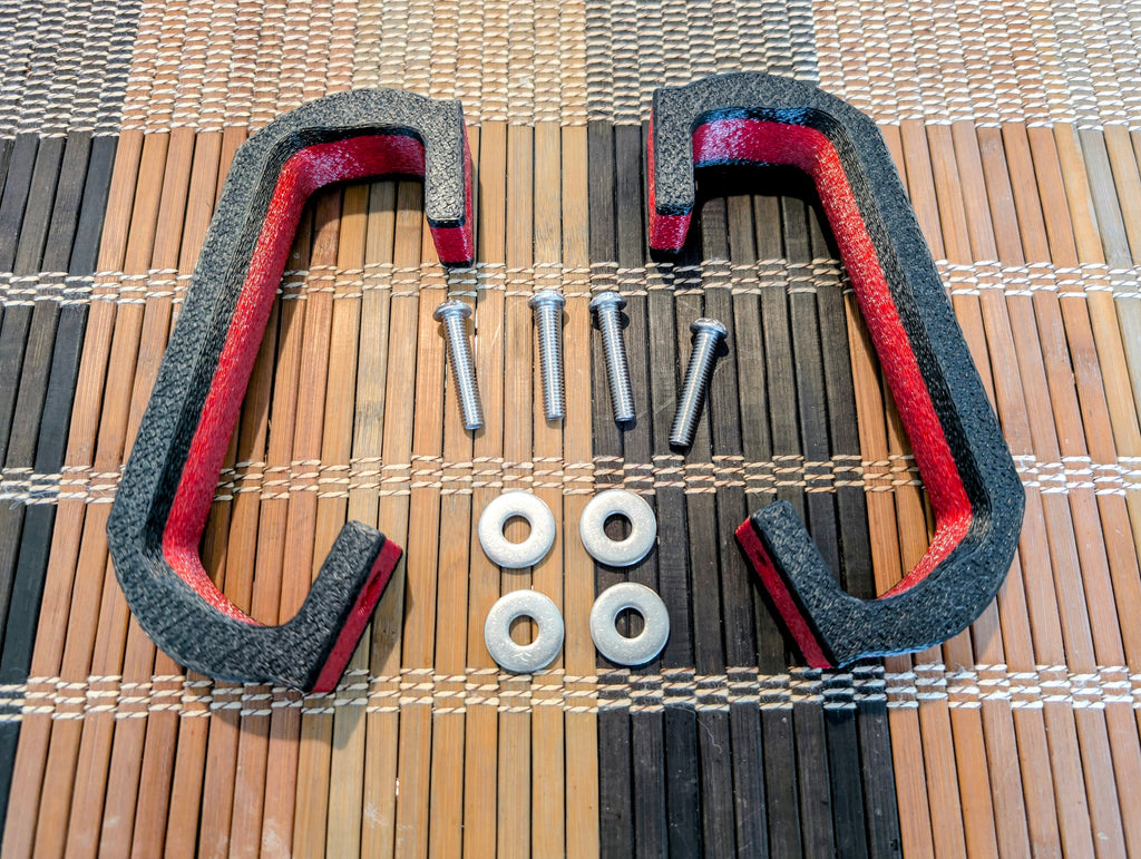 Premium Pair Handle Kit — Black/WineRed-Center