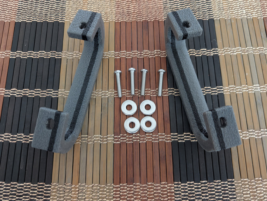Premium Pair Handle Kit — Gray/Black Stripe