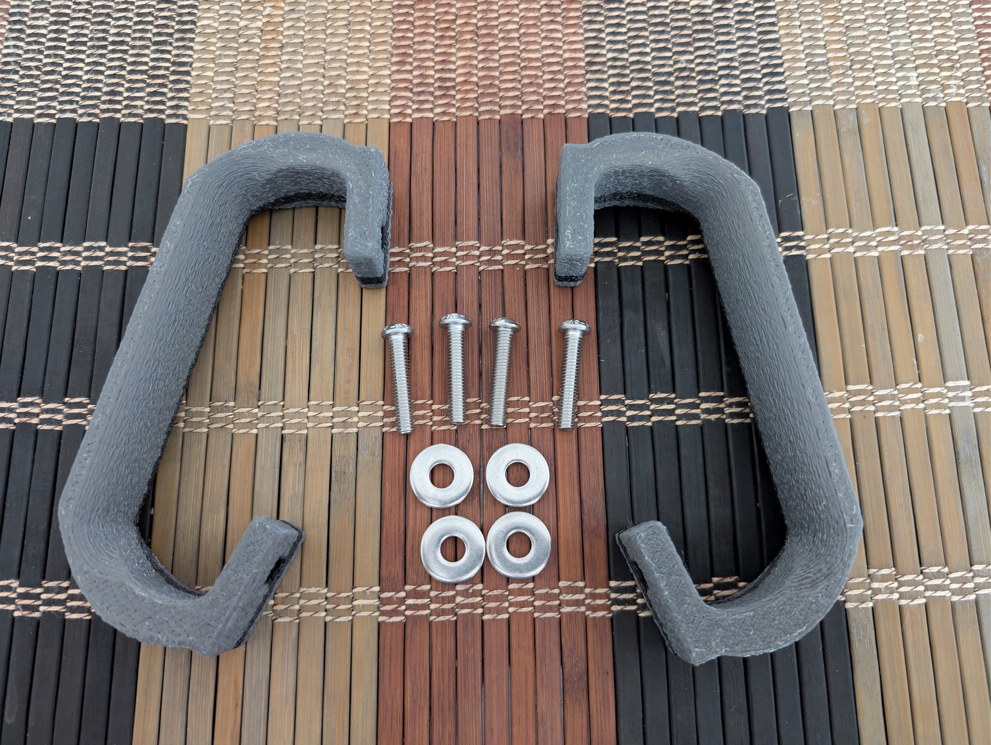 Premium Pair Handle Kit — Gray/Black Stripe