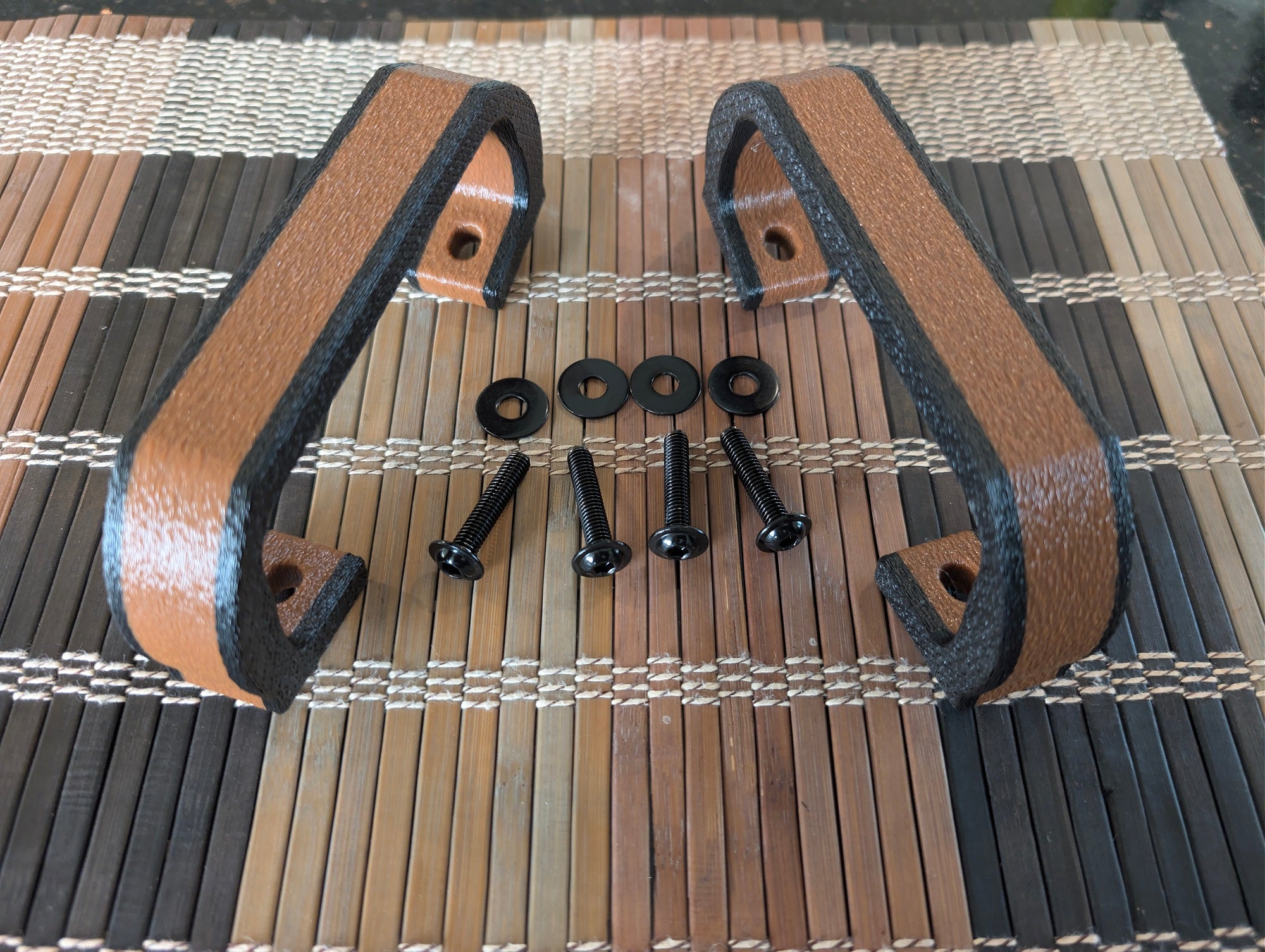Premium Pair Handle Kit — Black/Brown-Center