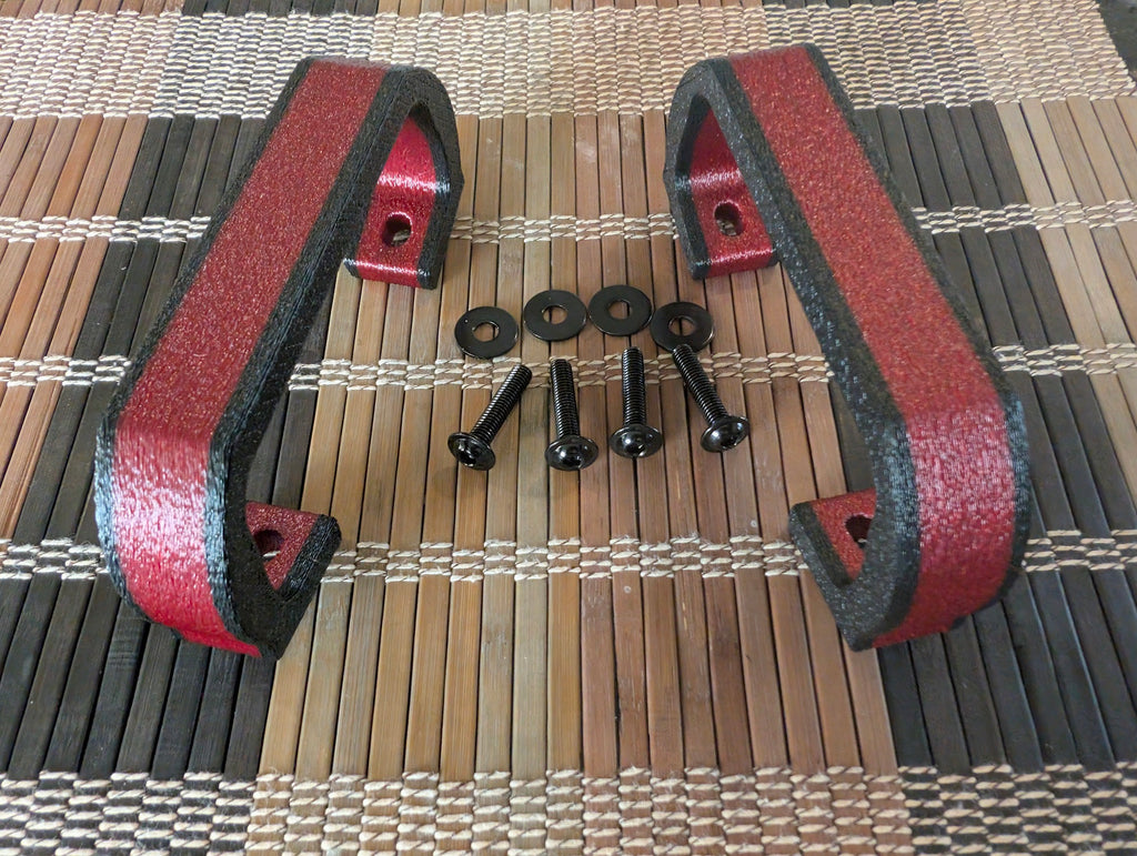 Premium Pair Handle Kit — Black/WineRed-Center